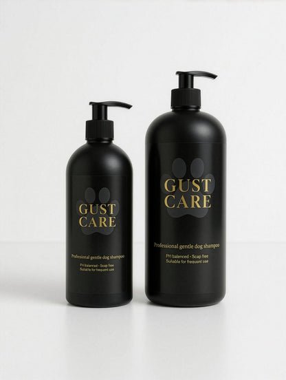 Étiquette shampoing chien Gust Care 500 mL vue rapprochée